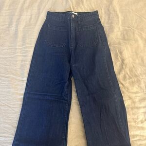 Rollas sailor pant Dark Blue Wide-Leg Jeans